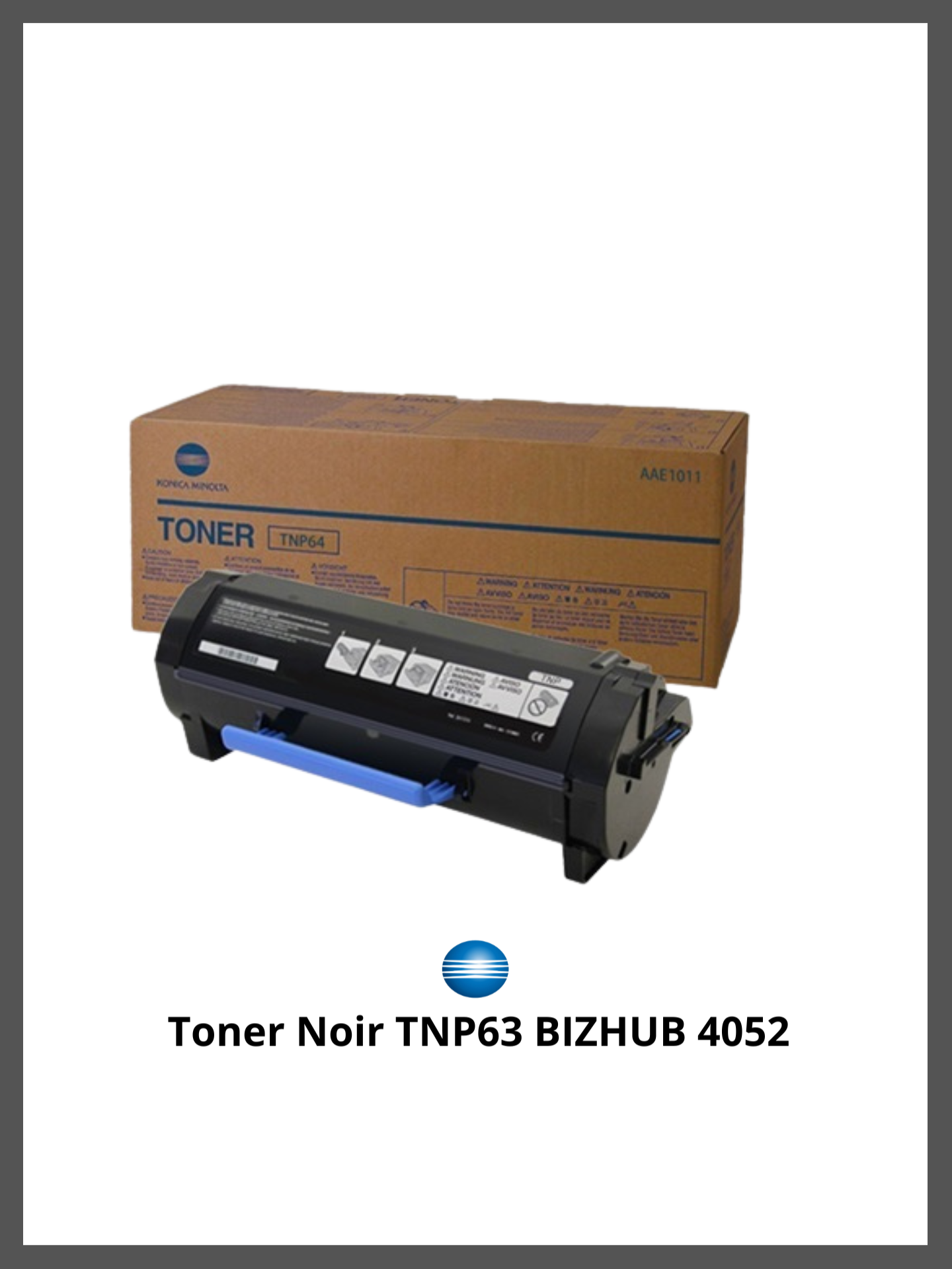 Design sans titre - 2026-05-18T032729.273 Toner Noir TNP63 BIZHUB 4052 – Image 1