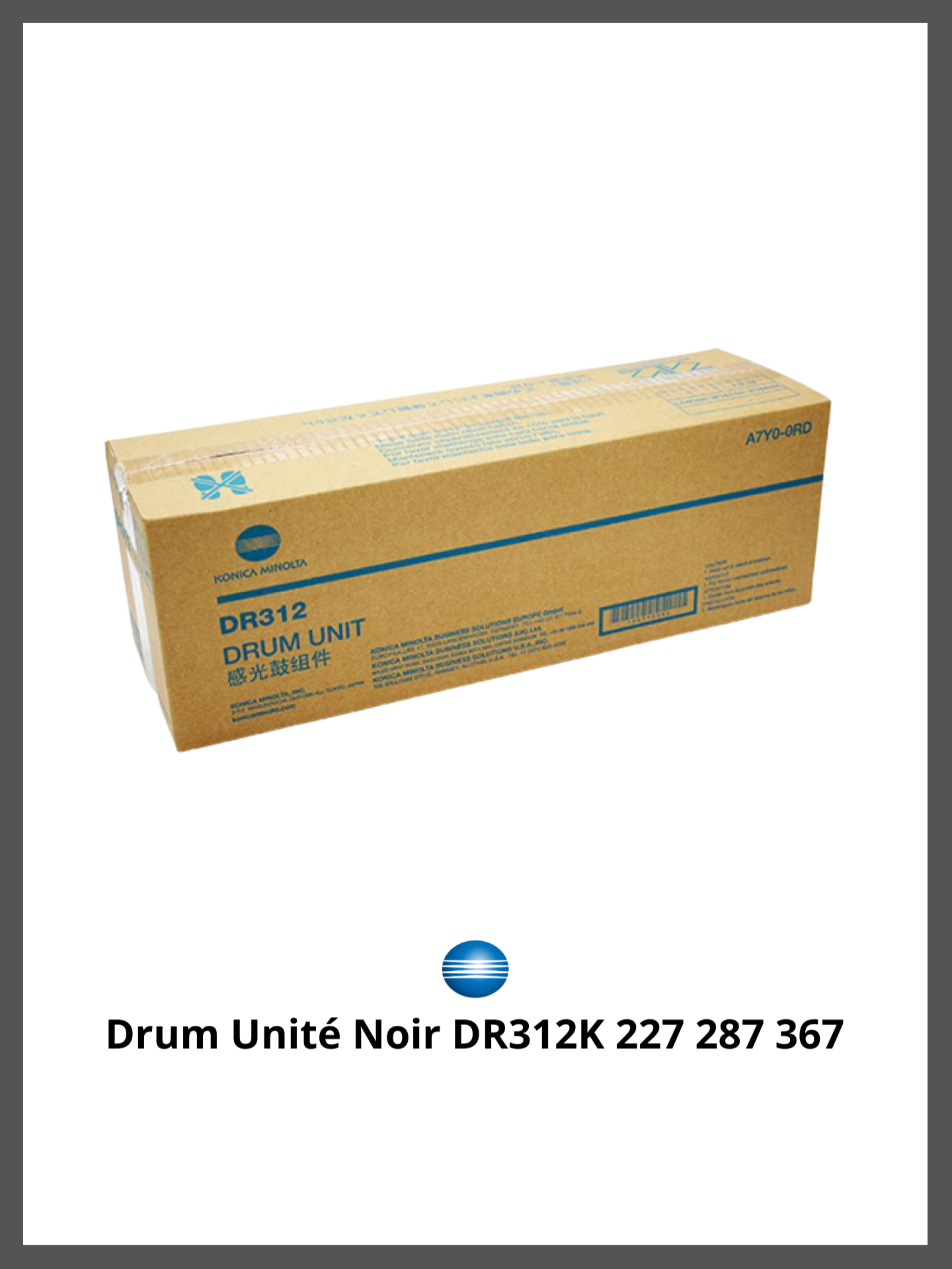 Design sans titre (67) Drum Unité Noir DR312K 227 287 367 – Image 1