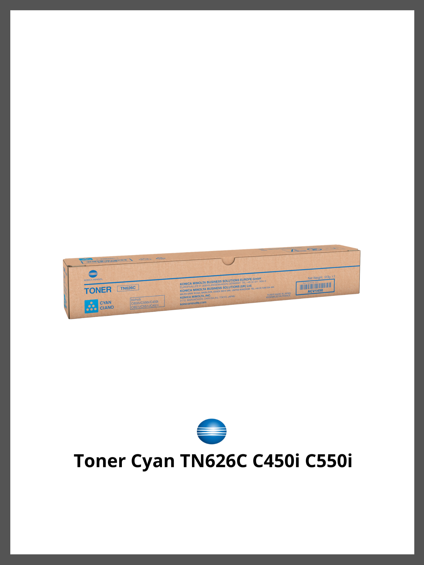 Design sans titre (75) Toner Cyan TN626C C450i C550i – Image 1